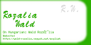 rozalia wald business card